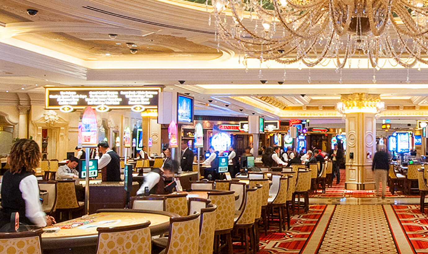 Poker tables at casino